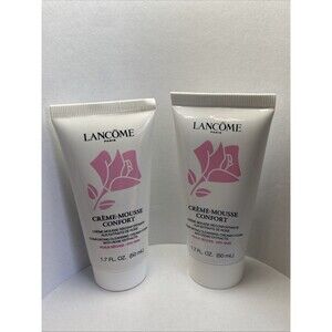 2 Lancome Creme Mousse Confort Creamy Foam Cleanser for Dry Skin 1.7oz/50ml New